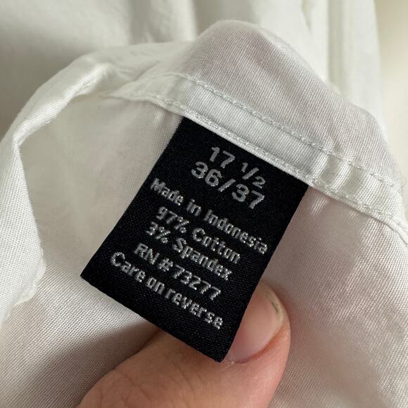 Apt 9 Extra Slim Fit Stretch Button Up Shirt US Men's 17.5 / 36 / 37 - Picture 5 of 6